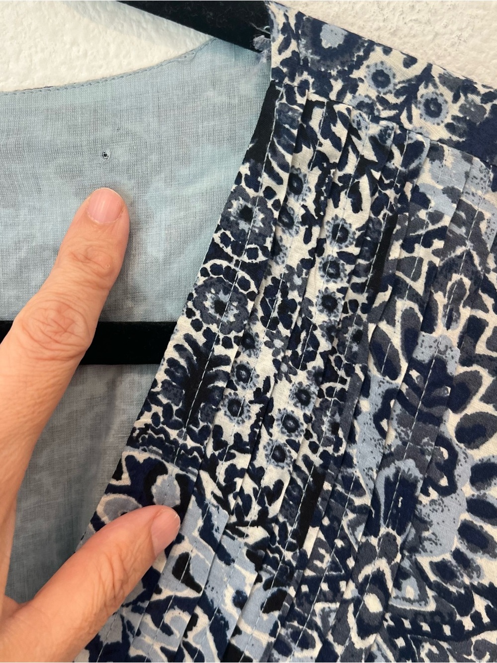 LUCKY BRAND BLUE FLORAL MIDI DRESS. SIZE Large bohemian summer party prairie - Picture 3 of 9